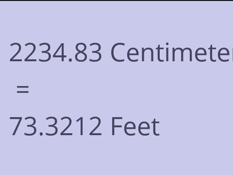 2234.83 CM TO FEET