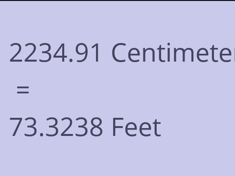 2234.91 CM TO FEET