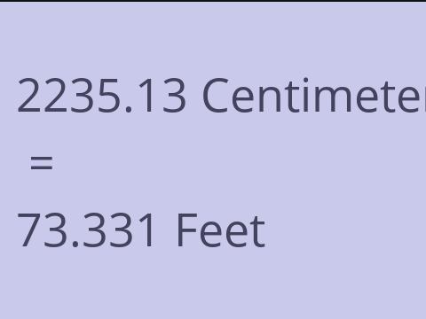 2235.13 CM TO FEET