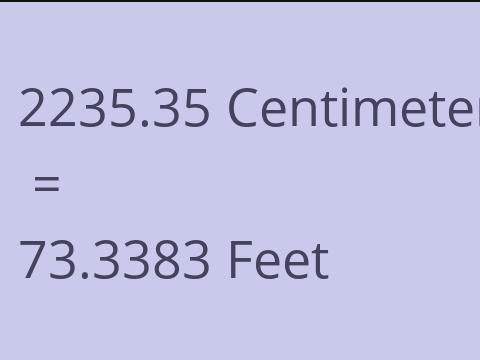 2235.35 CM TO FEET