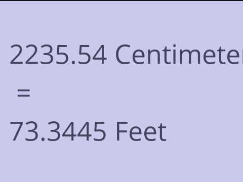 2235.54 CM TO FEET