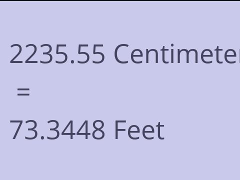 2235.55 CM TO FEET