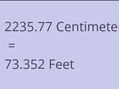 2235.77 CM TO FEET