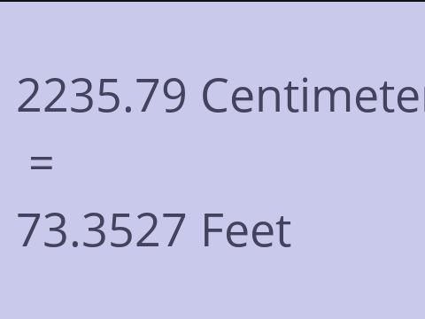 2235.79 CM TO FEET