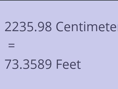 2235.98 CM TO FEET