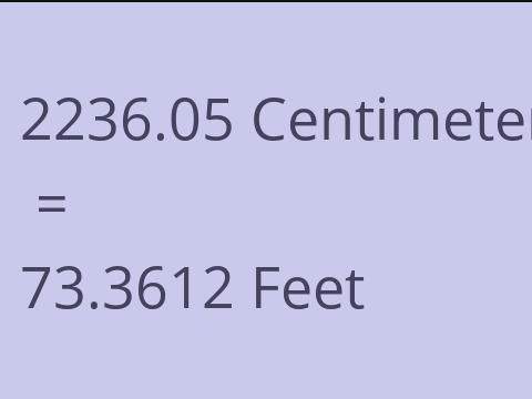 2236.05 CM TO FEET
