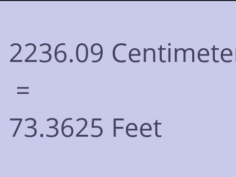 2236.09 CM TO FEET