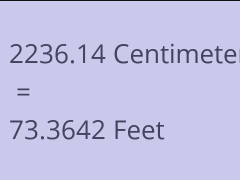 2236.14 CM TO FEET