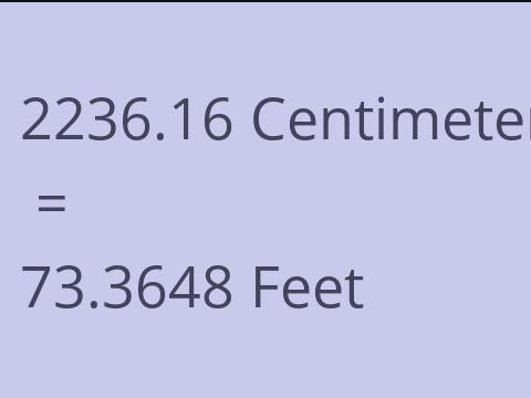 2236.16 CM TO FEET