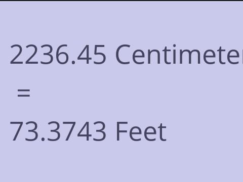 2236.45 CM TO FEET