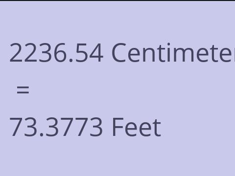 2236.54 CM TO FEET