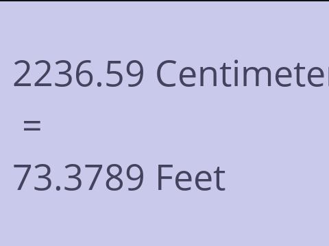 2236.59 CM TO FEET