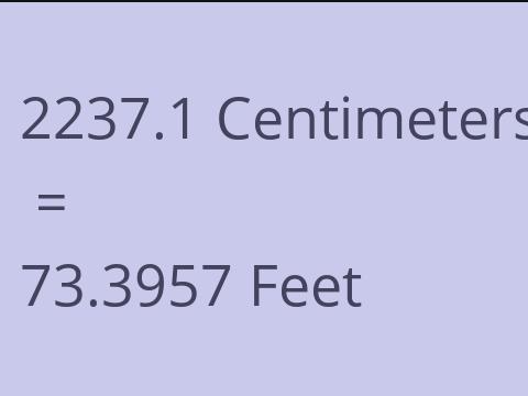 2237.1 CM TO FEET