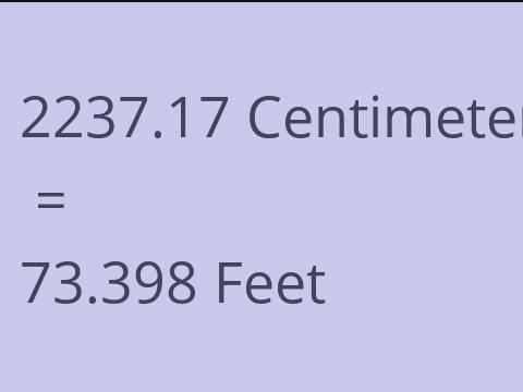 2237.17 CM TO FEET