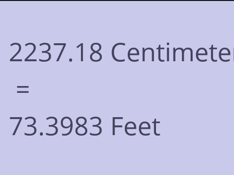 2237.18 CM TO FEET