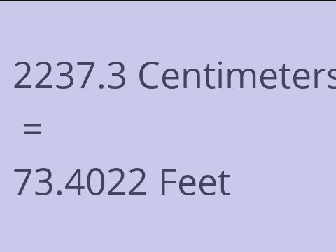 2237.3 CM TO FEET