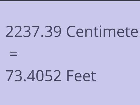 2237.39 CM TO FEET