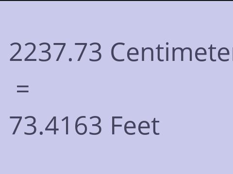 2237.73 CM TO FEET