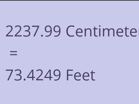 2237.99 CM TO FEET