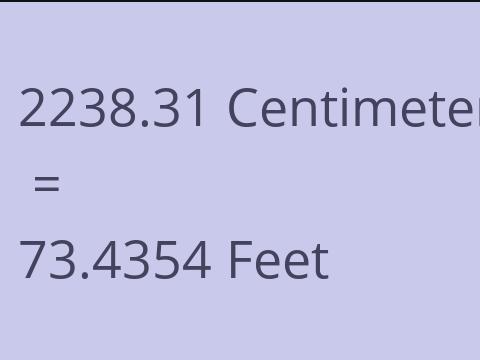 2238.31 CM TO FEET