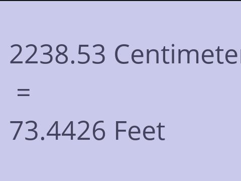2238.53 CM TO FEET