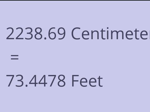 2238.69 CM TO FEET