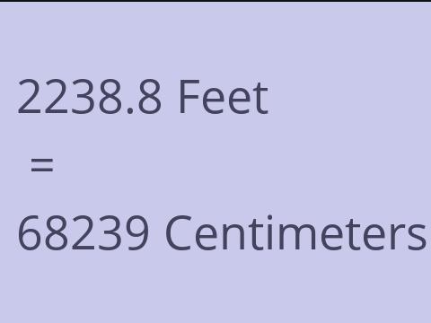 2238.8 FEET TO CM