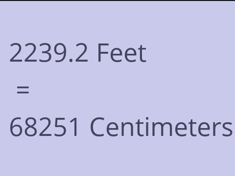 2239.2 FEET TO CM