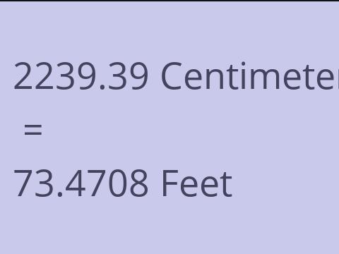 2239.39 CM TO FEET