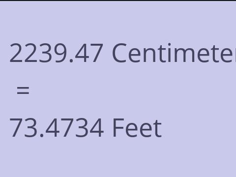 2239.47 CM TO FEET