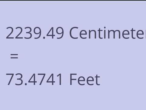 2239.49 CM TO FEET