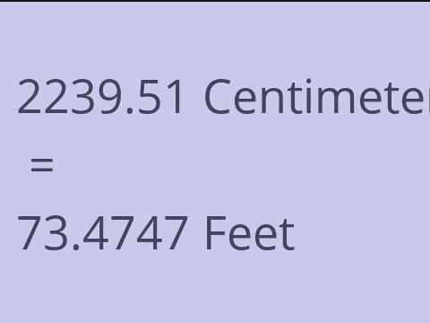 2239.51 CM TO FEET