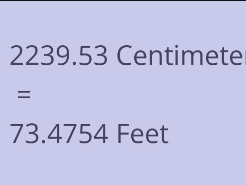 2239.53 CM TO FEET