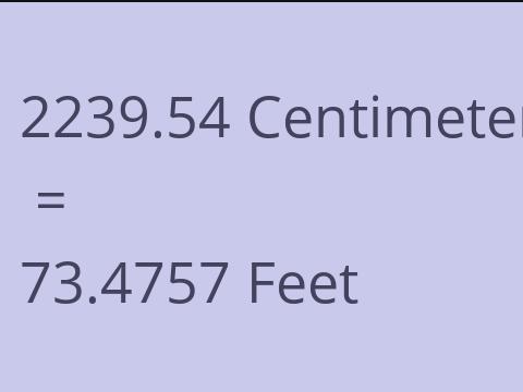 2239.54 CM TO FEET