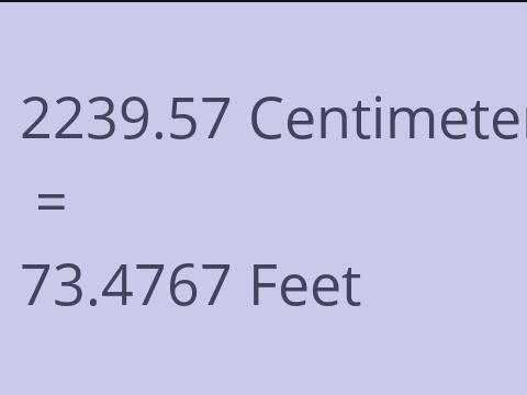 2239.57 CM TO FEET