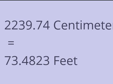 2239.74 CM TO FEET