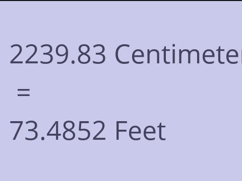 2239.83 CM TO FEET