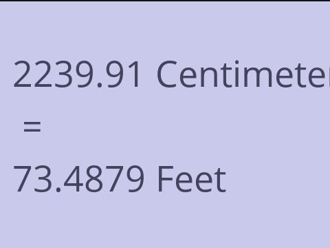 2239.91 CM TO FEET