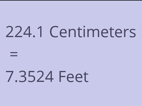 224.1 CM TO FEET