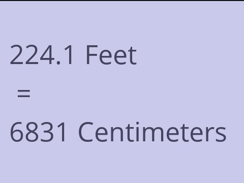 224.1 FEET TO CM