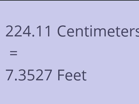 224.11 CM TO FEET