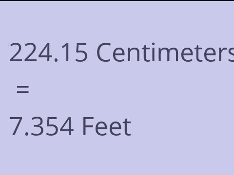 224.15 CM TO FEET