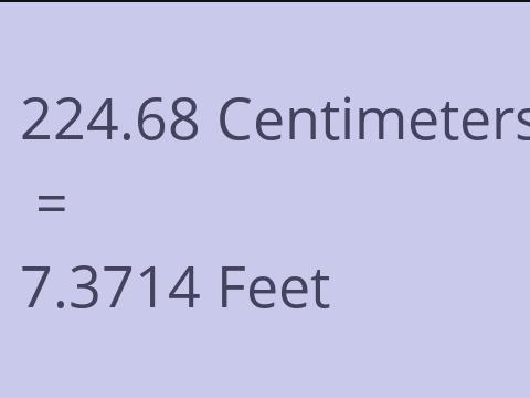 224.68 CM TO FEET