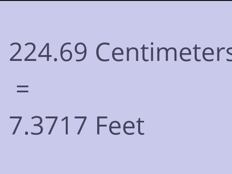 224.69 CM TO FEET