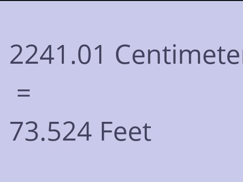 2241.01 CM TO FEET