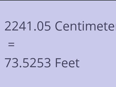 2241.05 CM TO FEET