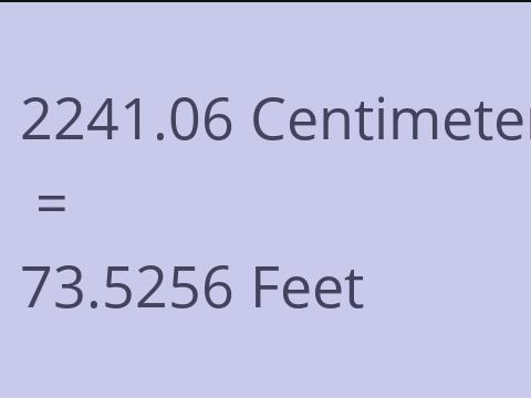 2241.06 CM TO FEET