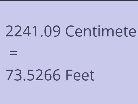 2241.09 CM TO FEET