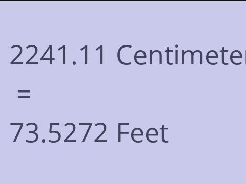 2241.11 CM TO FEET