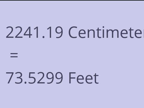 2241.19 CM TO FEET
